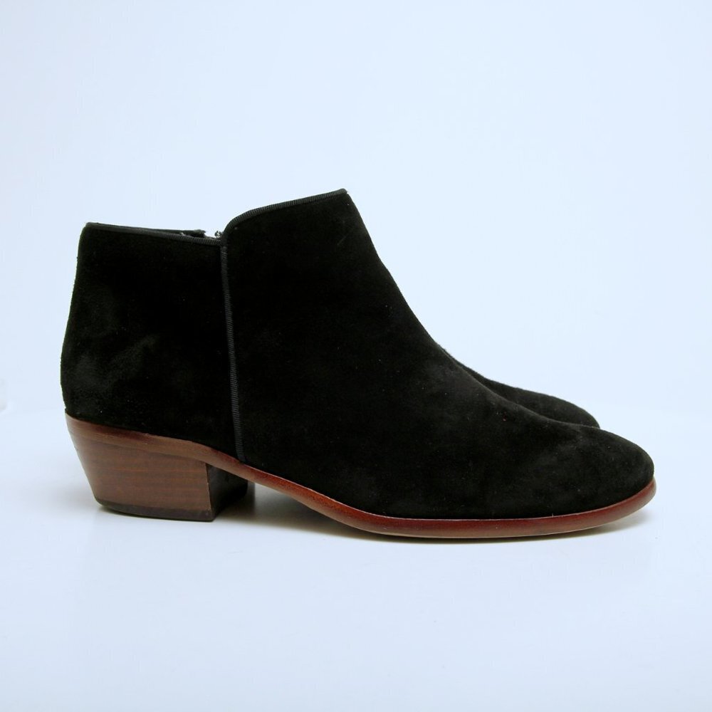 Sam Edelman Petty Black Suede Chelsea Ankle Booties